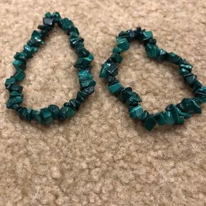 Green beaded bracelet (#390,391)